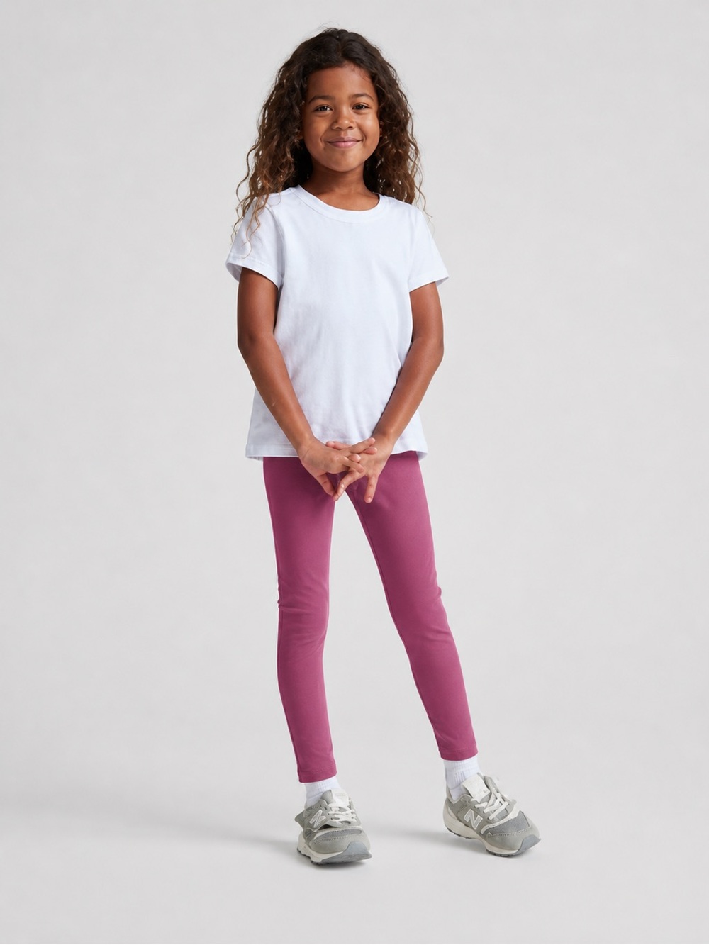 Beyond Yoga Rose Pink Leggings Girls Soft Stretch Activewear Size 4T